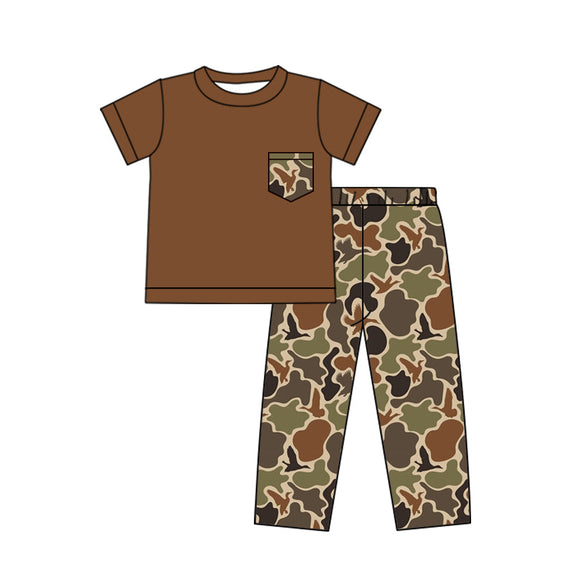 Deadline May 13 pre order Brown pocket top duck camo boys hunting clothes