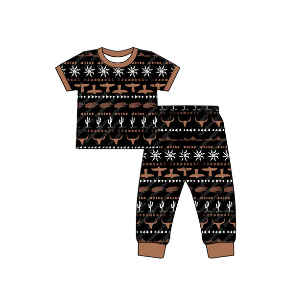 BSPO0432 Deadline May 23 pre order short sleeves western boy pajamas