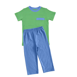 Pre-order BSPO0457 Boys green blue outfits ( Deadline July 4 )