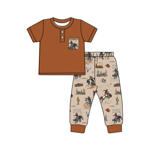 BSPO0503 pre order short sleeve western cowboy boy set