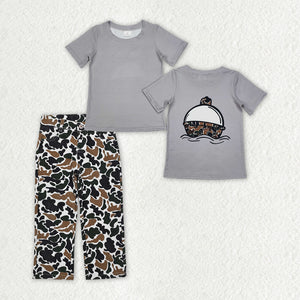 BSPO0549 camo shirt jeans kids outfits