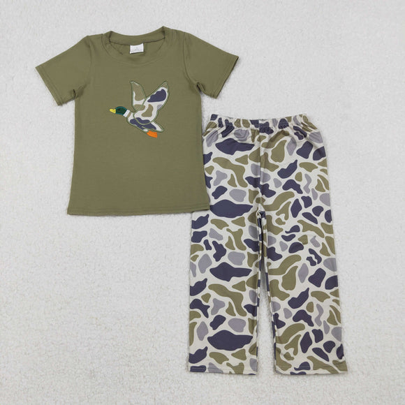BSPO0583 Embroidered baby boys duck camo outfits