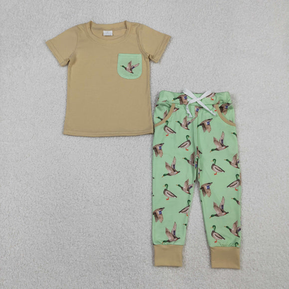 BSPO0607 baby boys duck shorts sleeve outfits