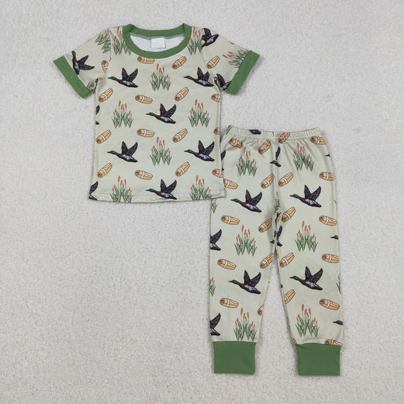 BSPO0635 hunting duck kids boy green set