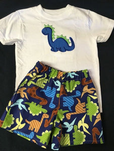 BSSO0290--pre order summer dinosaur boy outfits