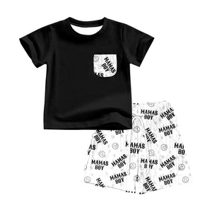 BSSO0344--pre order summer mama's boy black boy outfits