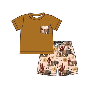 BSSO0378--pre order WESTERN cow and cactus boys outfits