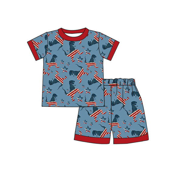 BSSO0520--pre order 4th July boy pajamas