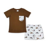 Family Matching Baby girls boys brown duck outfits romper