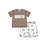 Short sleeves khaki top bear shorts boys clothes