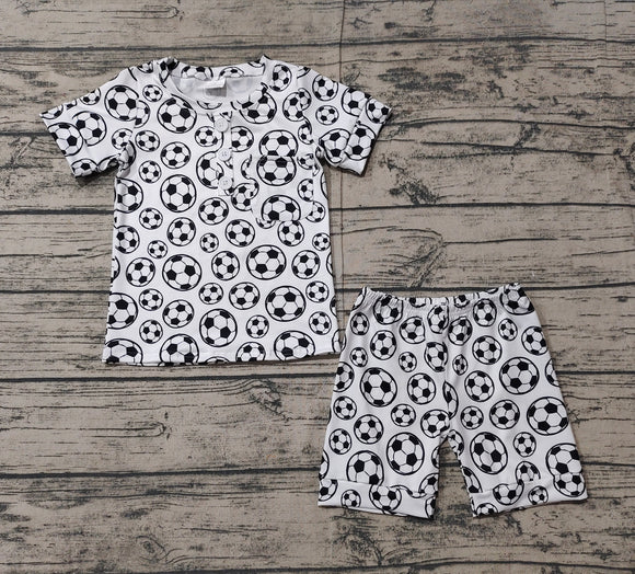 BSSO1008 short sleeve soccer boy pajamas