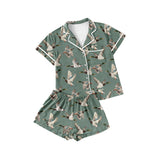 BSSO1046 pre-order adult pajamas mallard adult men summer pajamas set-