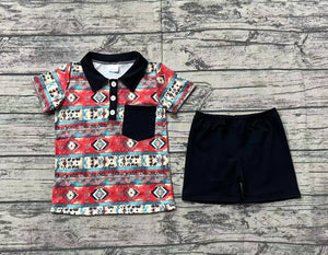 Pre-order BSSO1140 Boys pocket western shorts Outfits