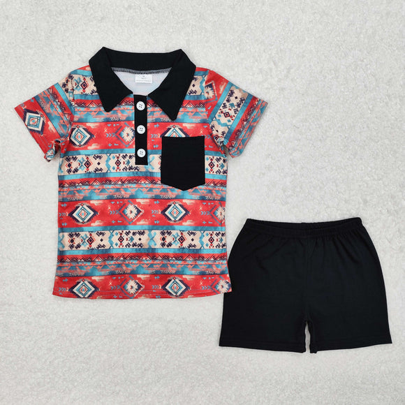 BSSO1140 Boys pocket western shorts Outfits