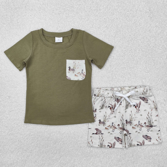 BSSO1175 summer mallard ducks boy outfits