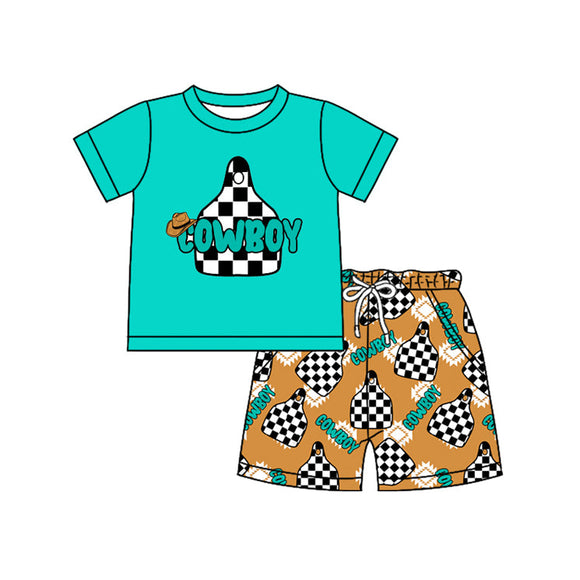 Pre-order BSSO1220 Boys cowboy shorts outfits（Deadline Jan.11）