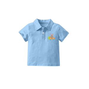 BT0430--pre order Easter Bunny blue T- shirt