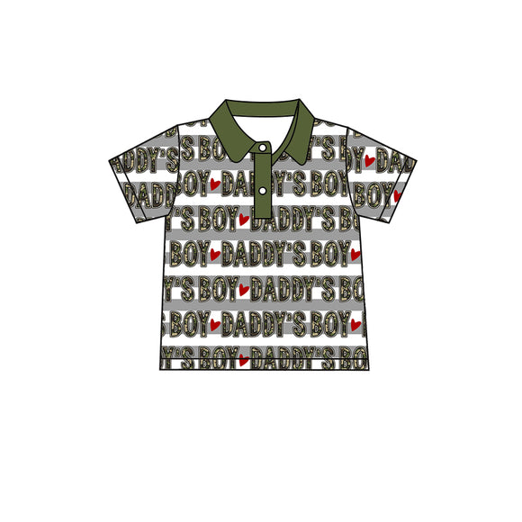 BT0571--pre order daddy's boy green top