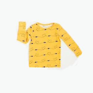 BT0707 pre order long sleeves love bee yellow  boy top