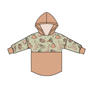 BT0717--pre order long sleeve cartoon dinosaur hoodie