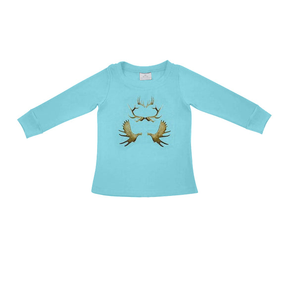 BT0729 pre order long sleeves cotton mallard duck blue boy top