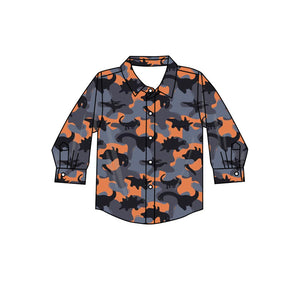 Pre-order BT0802 Boys dinosaur long sleeves Top ( Deadline July 29 )