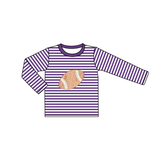 Pre-order BT0814 Boys purple football long sleeves Top ( Deadline August 7 )