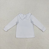 BT0820 Boys white long sleeves Top