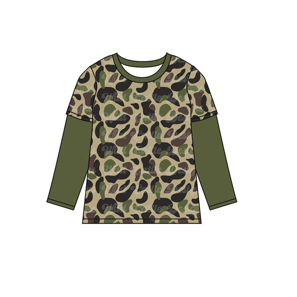 Pre-order BT0826 long sleeve camo boy top