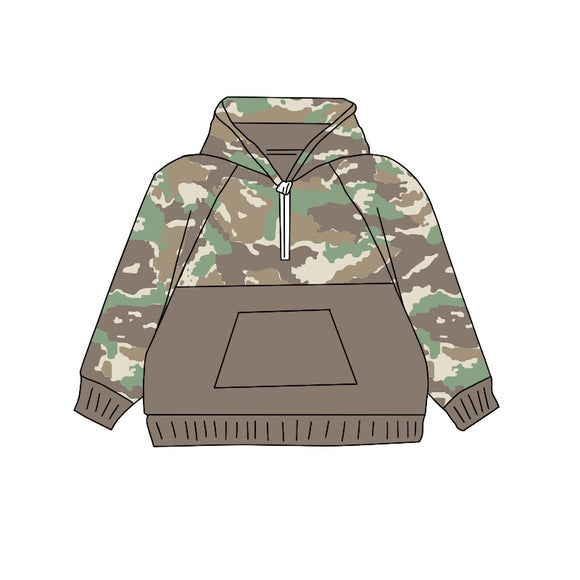 Pre-order BT0909 long sleeve hunting zipper pullover