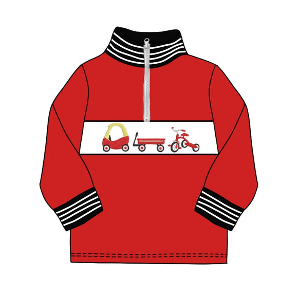 Pre-order BT0933 long sleeve golf car red pullover