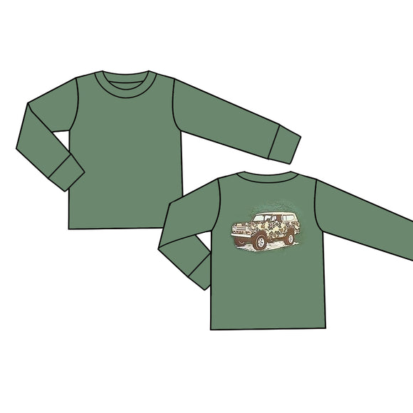 Pre-order BT0947 long sleeve camo car top