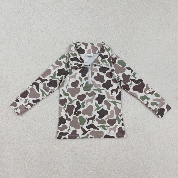 USA BT0955 long sleeve hunting camo zipper pullover