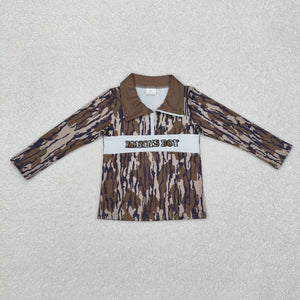 BT0971 long sleeve embroidery camo mama's boy pullover