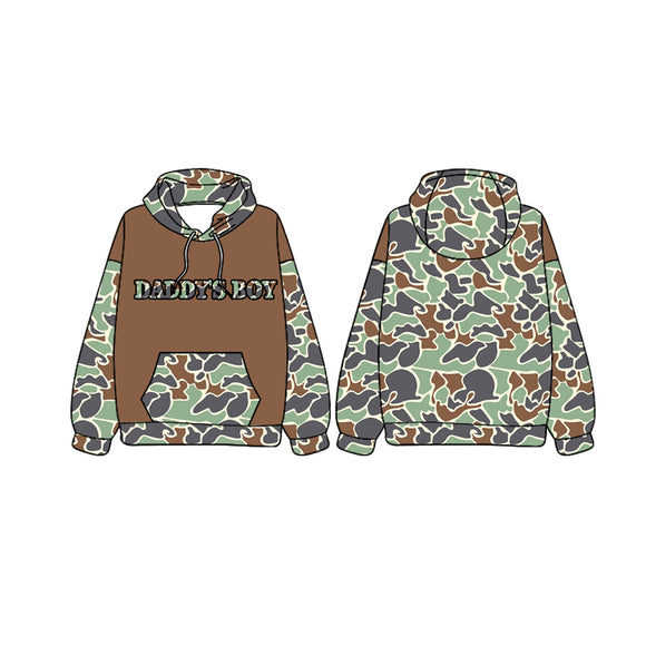 Pre-order BT0983 long sleeve daddy's boy camo hoodies