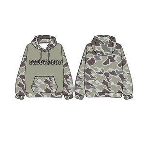 Pre-order BT0985 long sleeve daddy's boy camo hoodies