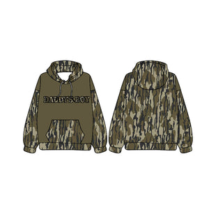 Pre-order BT0989 long sleeve daddy's boy camo hoodies