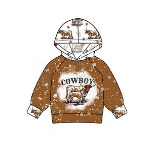 Pre-order BT1014 long sleeve cowboy brown hoodies