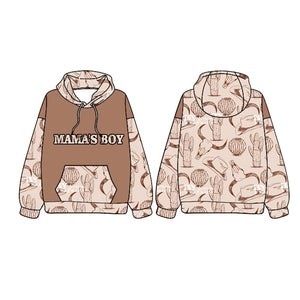 Pre-order BT1017 long sleeve western cactus mama's boy hoodies