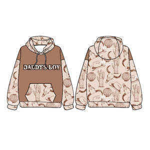 Pre-order BT1018 long sleeve western cactus daddy's boy hoodies