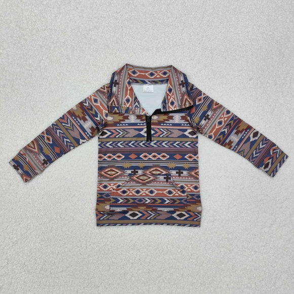 BT1066 toddler boy clothes aztec boy winter top pullover