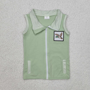 BT1071 long sleeve embroidery mallard ducks green vest