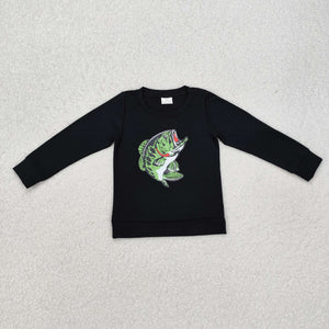 BT1073 toddler boy clothes fish boy winter top shirt