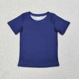 BT1083 Boys yellow duck dark blue short sleeve shirt top