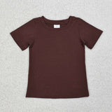 BT1090 Boys brown vinyl duck short sleeve shirt top