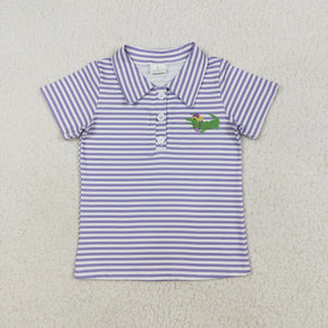 BT1092 Boys stripe crocodile short sleeve shirt top