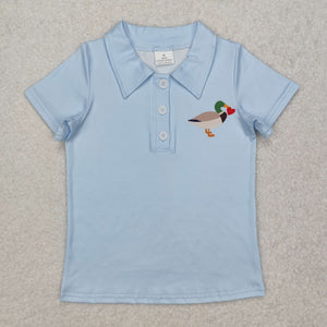 BT1106 baby boys Valentine's Day blue duck shirt top （Deadline Dec.15）