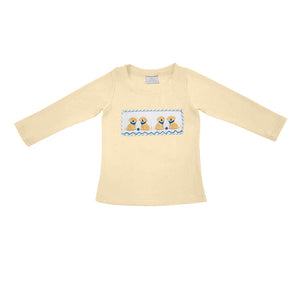 Pre-order BT1129 Boys yellow long sleeve puppy top (Deadline Dec.27)