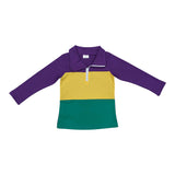 Matching Mardi Gras purple yellow green cotton clothing