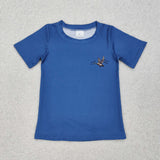 BT1150 baby boys duck blue short sleeves shirt top